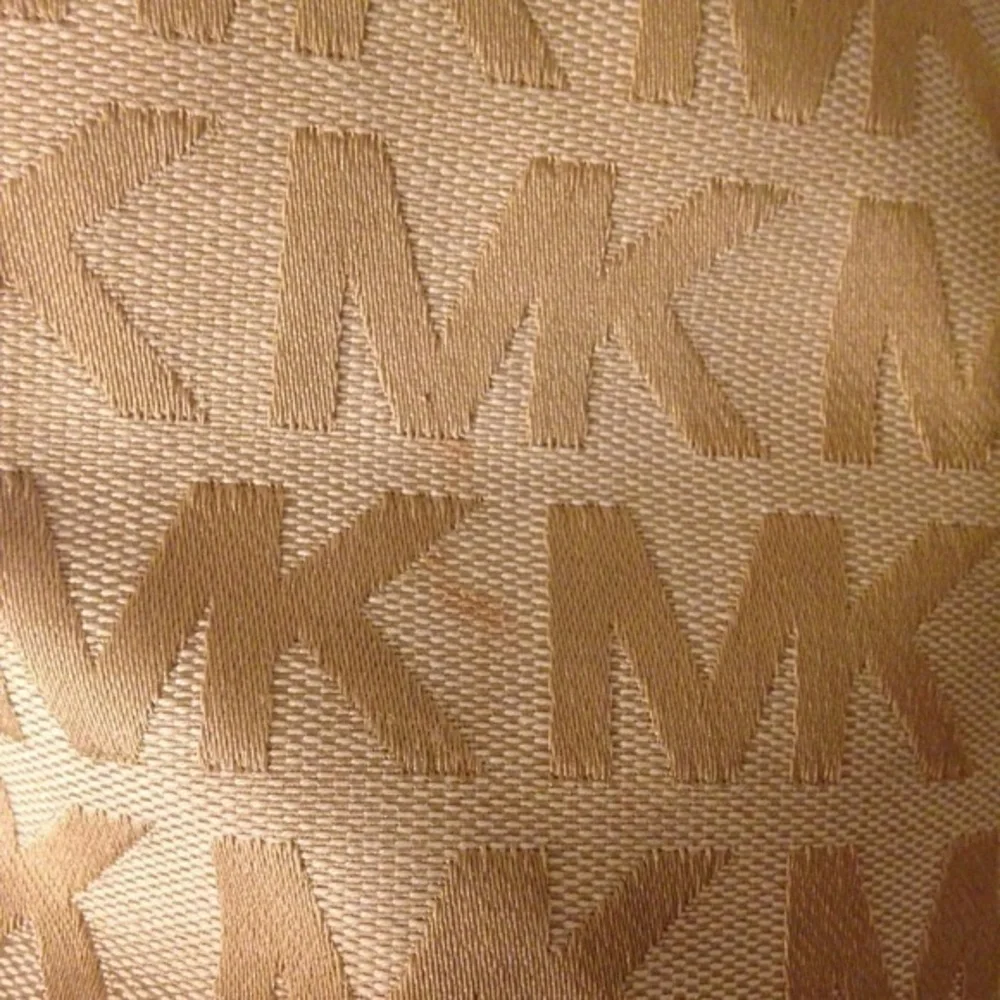 Michael Kors gold MK signature tote bag